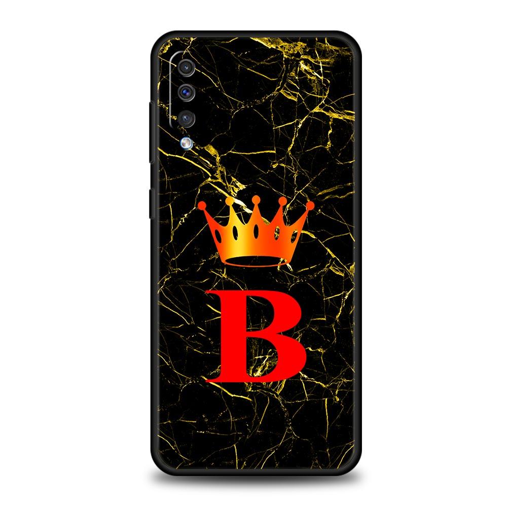 Marble Letter Phone Case for Samsung Galaxy A56 A36 A26 A16 A34 A24 A42 A22 A20 A12 A40 A30 A10 5G Soft TPU Cover Shell Fundas