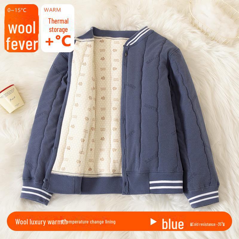 Inner Warm Winter Suit for Children and Teens - Thick, Cozy School Uniform for Parent-Child Matching