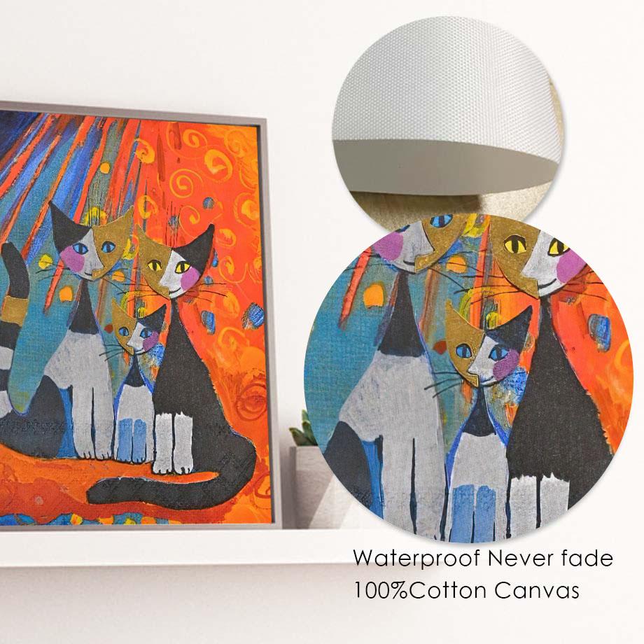 The Garden of Cats Wall Art Mural Abstract Canvas Painting Vintage Nordic Posters And Prints Wall Pictures For Living Room Decor