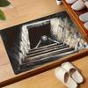 Horror 3D Illusion Mat - Zombie Girl Cellar Rug for Hallway & Entryway, Machine Washable Creative Decor Floor Carpet