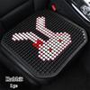Adorable Cartoon Natural Wooden Bead Car Seat Cushion – Handmade, Breathable & All-Season Comfort