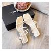 Women High Heel Sandals Summer Casual Female Shoes Woman Square Heel Open Toe Ankle Strap Ladies Sandalias Wedge Shoe 2025 New
