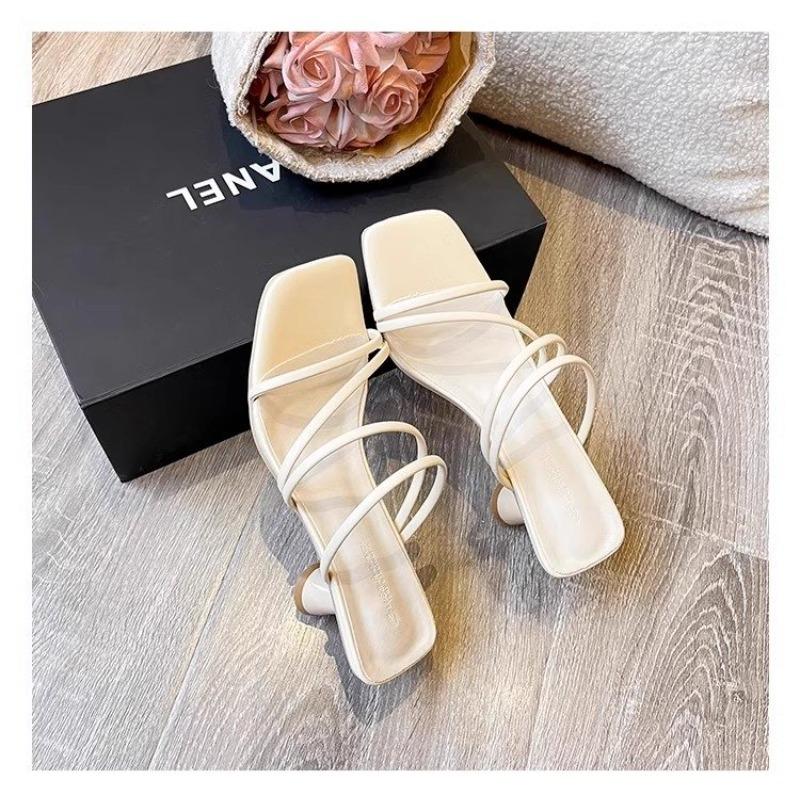 Women High Heel Sandals Summer Casual Female Shoes Woman Square Heel Open Toe Ankle Strap Ladies Sandalias Wedge Shoe 2025 New