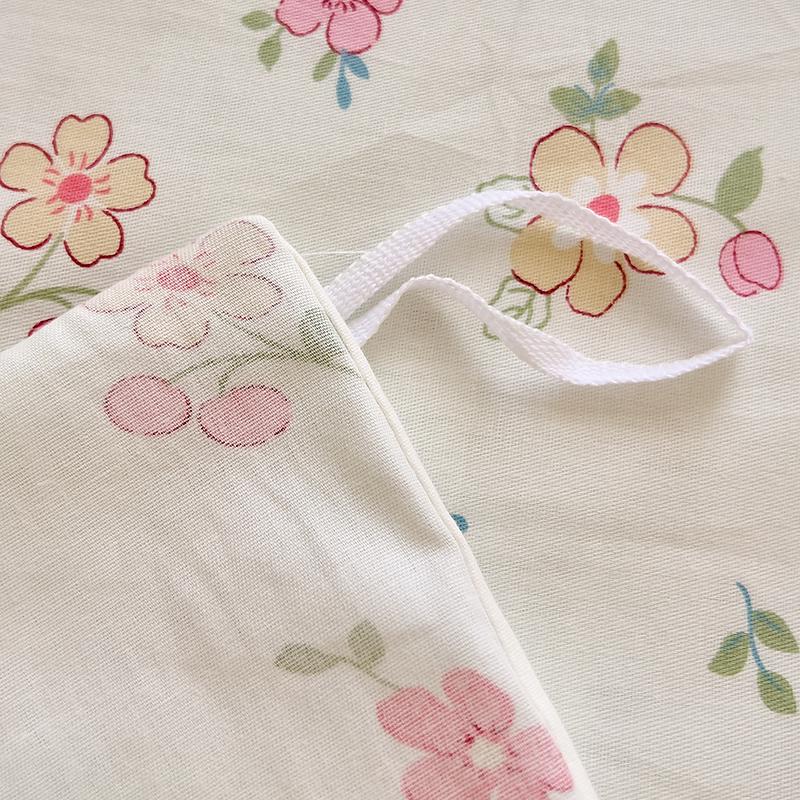 100% Cotton Floral Duvet Cover, Twin/Double, 150x200cm/230cm, Ideal for Student Dorms