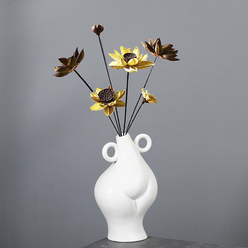 Nordic Creative Flower Arrangement Vase Ornament Home Living Room Tv Cabinet Bedroom Soft Decoration