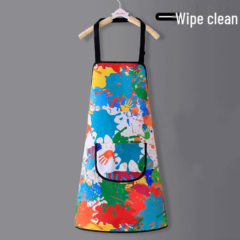 Children's Waterproof Art Smock and Bib for Painting and Eating, Kindergarten-Friendly