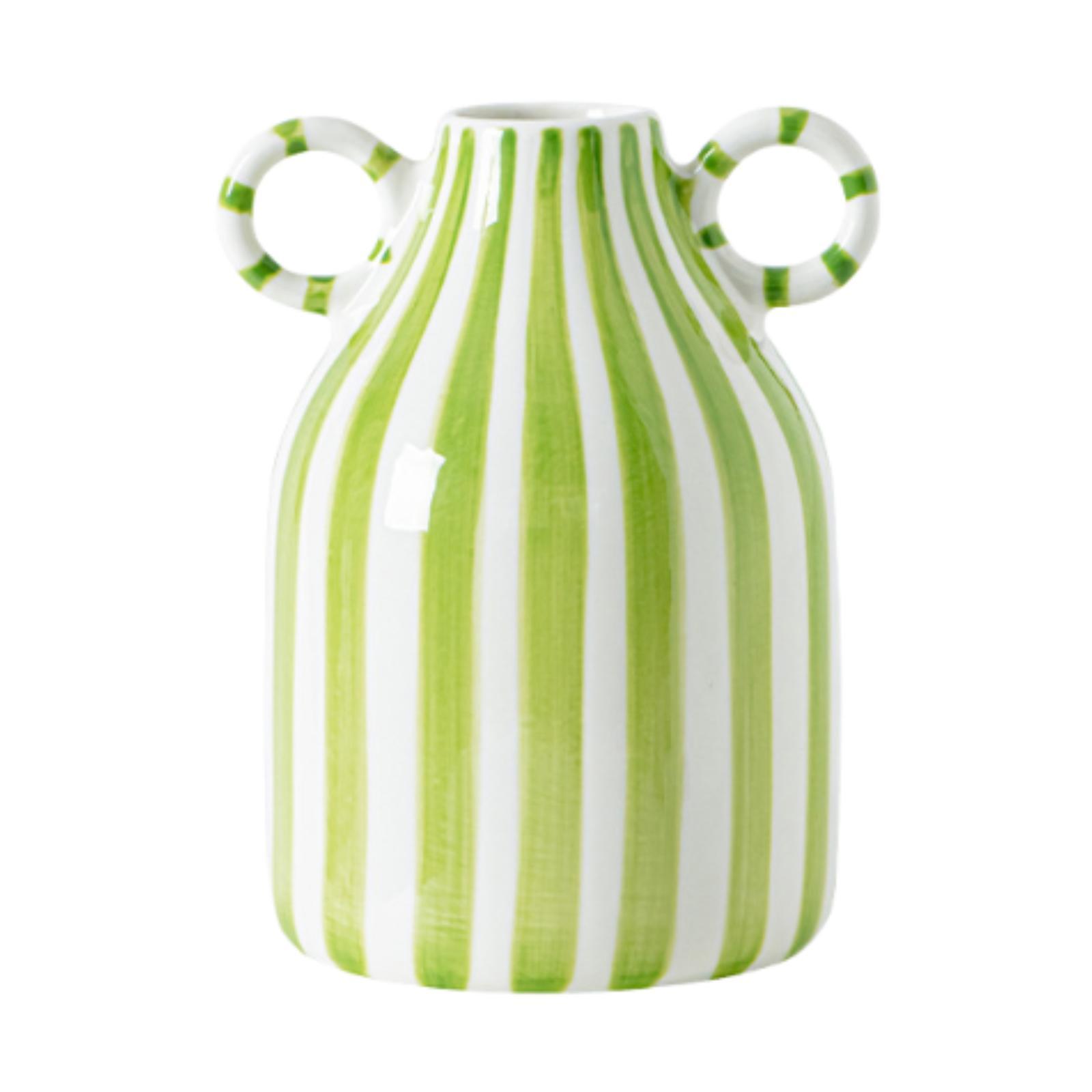 

Ceramic Flower Vase Flower Pot Plants Container Tabletop Ornament Decorative Vase Floral Arrangement for Bedroom Office Decor зелёный