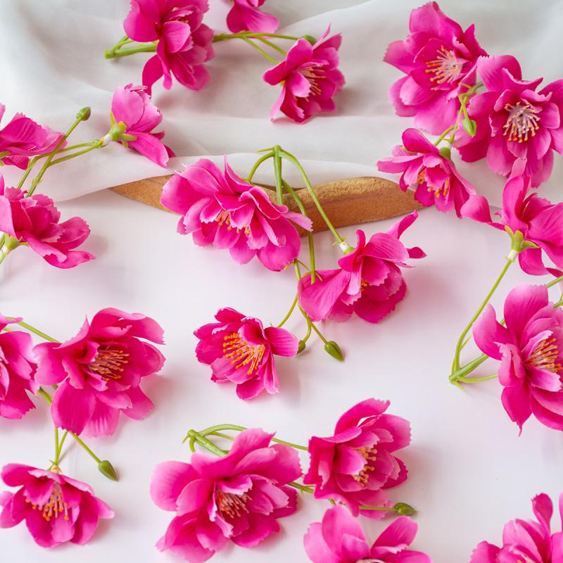 10Pcs Artificial Flowers Silk Jasmine Scrapbooking Wedding Outdoor YardGarden Home Room Decor Festival Wreath Bridal Accessories