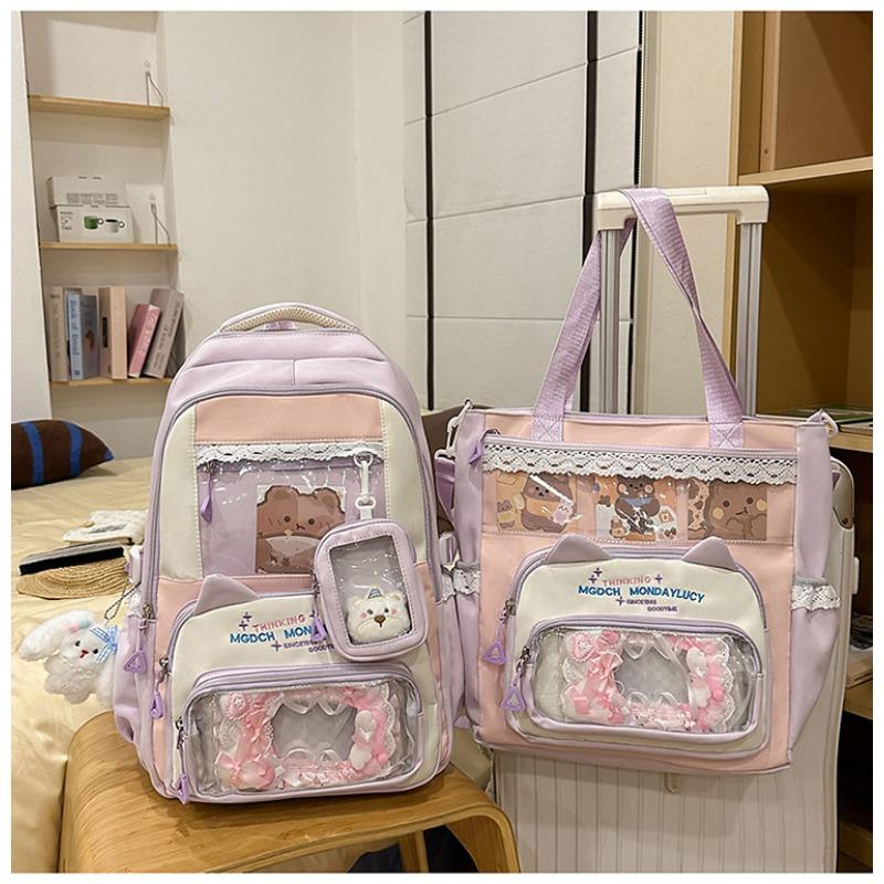 New fresh and sweet candy color bar junior high school students lightweight large capacity backpack