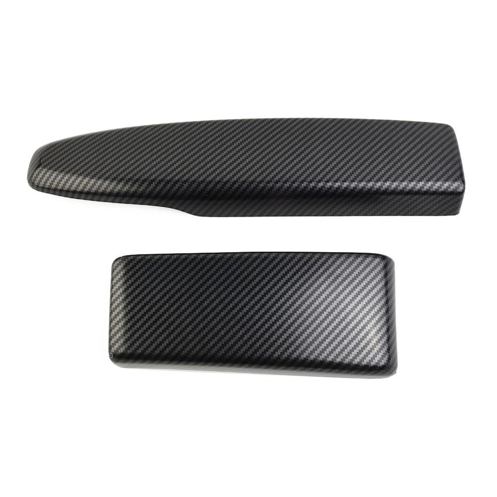 2 stk ABS Karbonfiber-look Bil Midtkonsoll Armleneboks Paneldeksel For Benz C W204 E W212