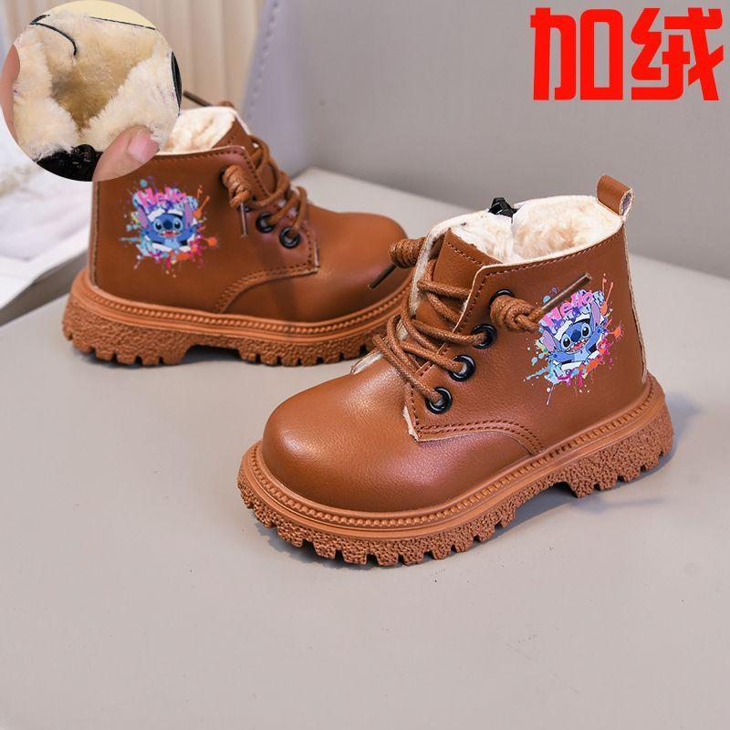 Boys' and Girls' Lightweight Snow Boots for Winter, Children's Leather Shoes with Added Insulation for Warmth and Comfort, Large Cotton Shoes.