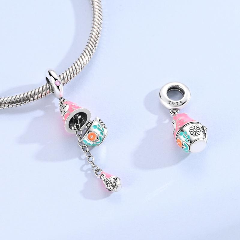 Original 925 Sterling Silver Charms Bead Openable Russian Nesting Doll Pendant Fit Original Bracelet For Women DIY Jewelry Gift