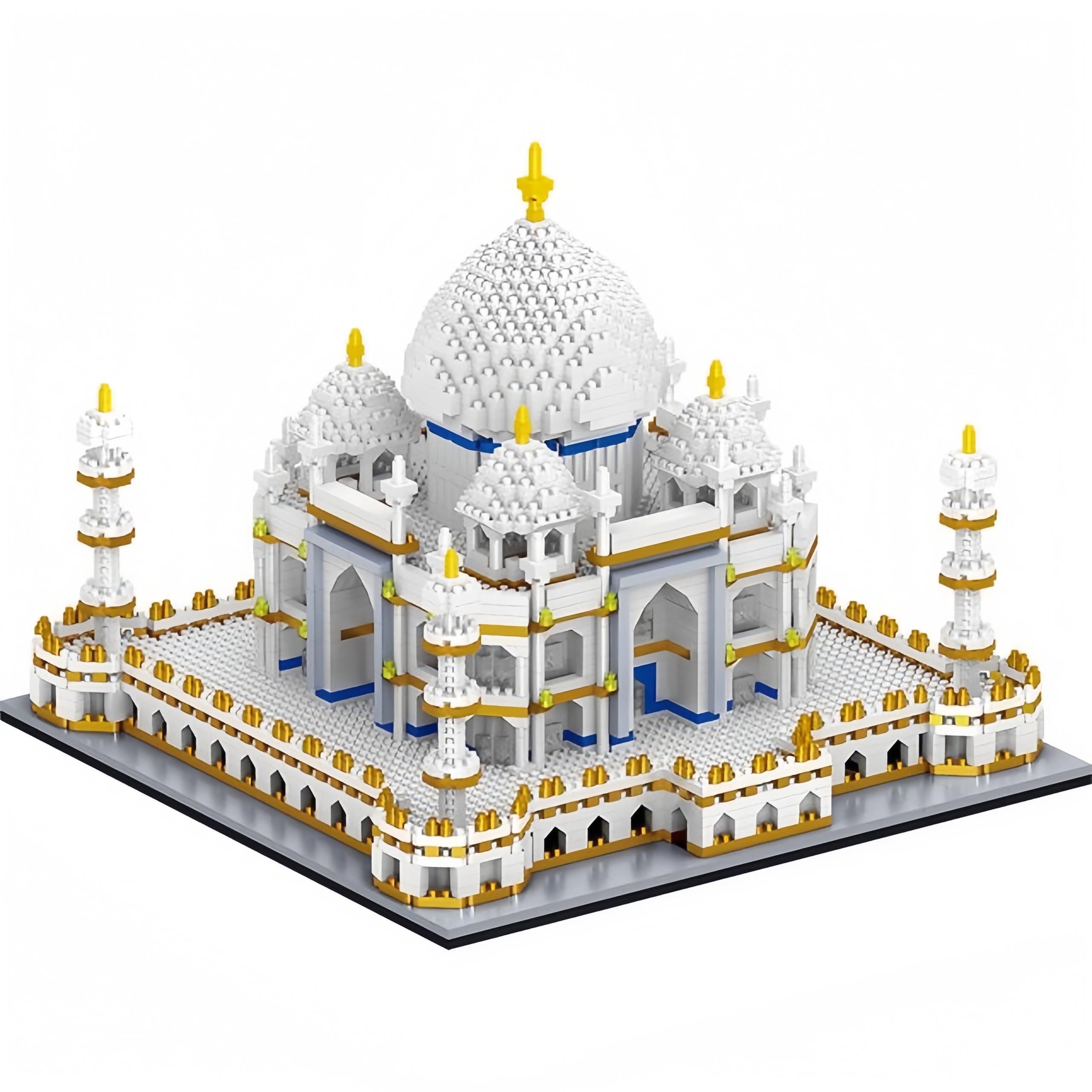 Set di Blocchi da Costruzione Modello Architettura Famosa nel Mondo Fai da Te Taj Mahal Louvre Torre Eiffel Regali Ideali per Natale e le Vacanze per