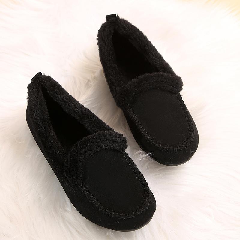 

Lucyever 2024 Зимние Слипоны Толстые Плюшевые Балетки для Женщин Комфортные Теплые Повседневные Туфли Женские Однотонные с Мягкой Подошвой Лоферы 43 чёрный
