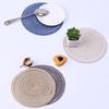 Concise Round Linen Braided Cup Coaster Heat Insulated Bowl Plate Place Mat