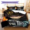Fire Force Pattern Bedding,Quilt Set Quilt Cover Pillowcase Home Birthday Gift (1 * duvet cover + 2 * pillowcase, without core)
