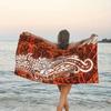 1 Stück tropisches Stammesmuster Strandtuch, Polyester Leichtes Schnelltrocknendes Handtuch, Vielseitige Strandmatte für Badebekleidung, Reisen & Outdoor