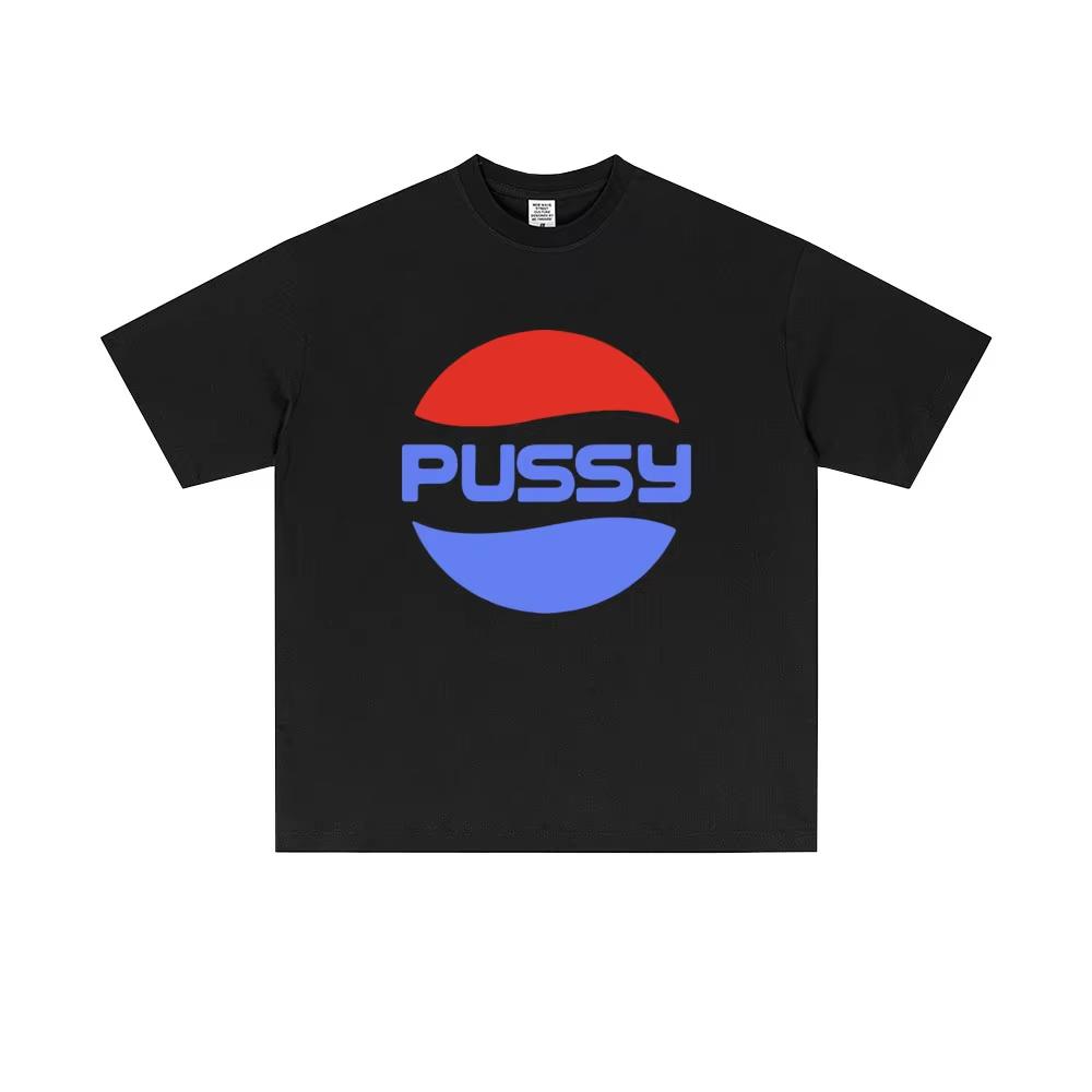 Funny Pussy Meme Graphic Tshirt Unisex Women CasualTshirt Unisex High Quality Soft Cotton T Shirts Male Vintage Streetwear