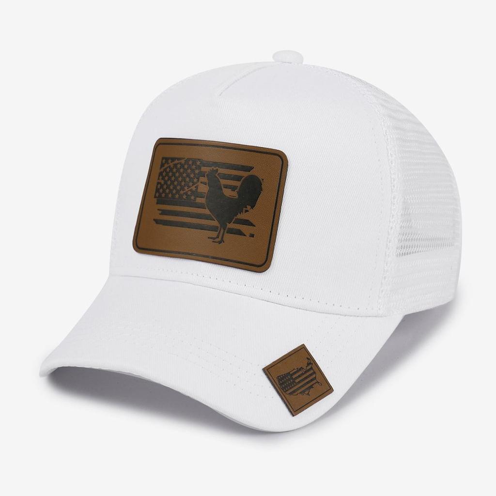 Trendy Animal Embroidery Leather-Label Baseball Cap: European & American Korean-Style Duckbill Design
