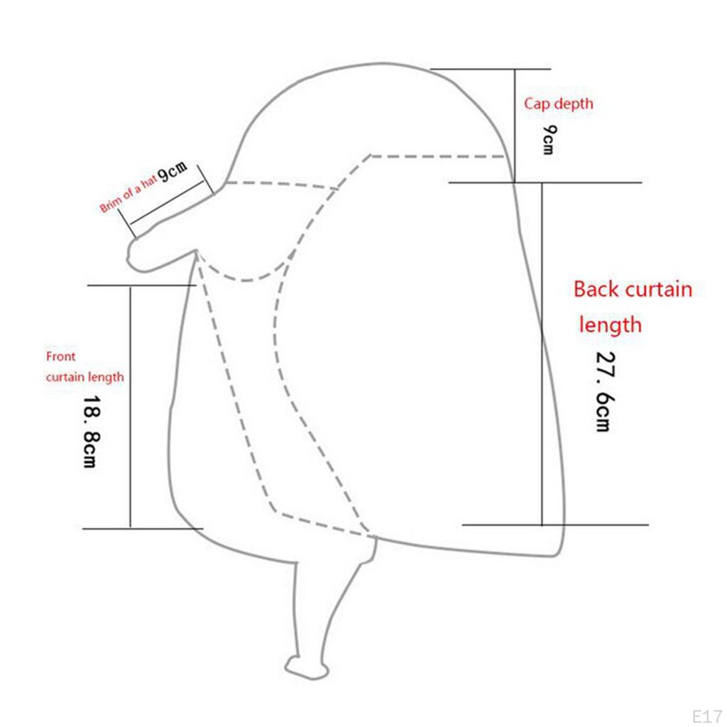 Protection Fishing Hat with Detachable Neck Cover for Outdoor Adventures
