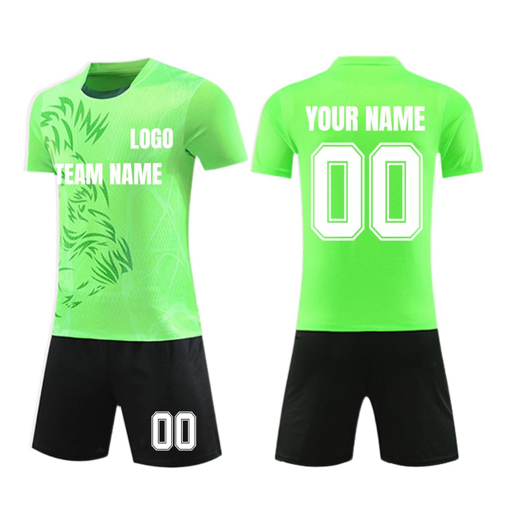 Personalisierte Shirts Kit Herren Mädchen mit Namen Nummer benutzerdefinierte Fußballtrikots für Jungen Trainingsanzug
