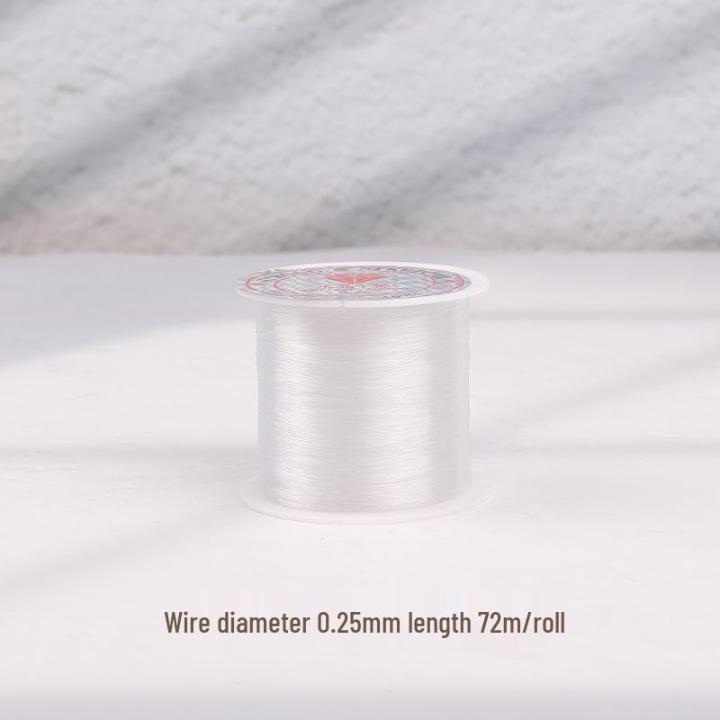 

Ultra-Fine Transparent Fishing Line, Non-Elastic Beading & Weaving Nylon Cord, Wear-Resistant for DIY Crafts & Wedding Decor