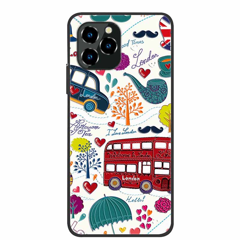 For Oukitel C21 Pro Case Luxury 3D Blossom Emboss Silicone Phone Case For C21pro Shockproof Coque Relief Flowers Funda Capa