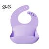 Adjustable Bibs for 6 Months to 3 Years Silicone Baby Bib, Waterproof Soft Feeding Durable One Handed Easy Wear Large Pocket Food Catch Bib Babies And