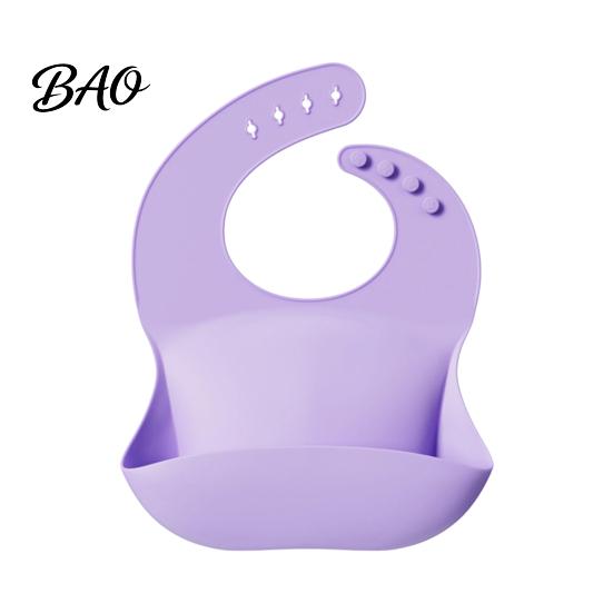Adjustable Bibs for 6 Months to 3 Years Silicone Baby Bib, Waterproof Soft Feeding Durable One Handed Easy Wear Large Pocket Food Catch Bib Babies And