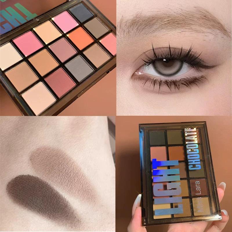 Stage Makeup Red Eyeshadow Palette 15 Colors Makeup Artist Red Series Matte Pearlescent Easy-To-Apply Dance Smoky Cos Makeup