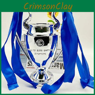 Elegant Resin Football Trophy Model European Style Soccer Award Silver Gift