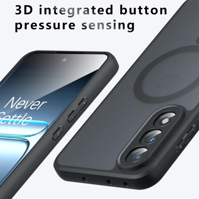 Matte PC+TPU Edge Case for OnePlus Nord 5 CE5 Luxury Armor Magsafe Wireless Charging Back Cover for One Plus ACE 5 Ultra Racing