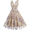 European and American Tulle Floral Dress 2026 Summer New Wedding Guests Formal Party Dress