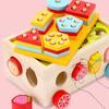 Wooden Shape Pairing Set Pull Radish Multifunctional Children'S Early Education Puzzle Combination Set Cognitive Toys