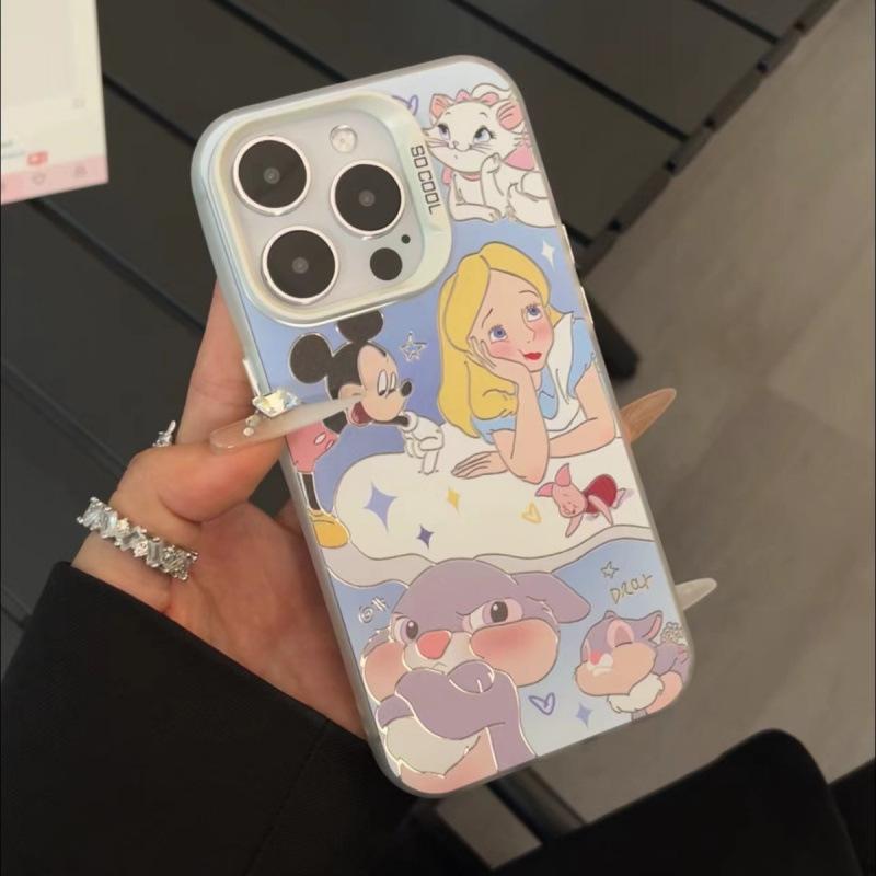 Cartoon Mermaid for Apple 11Promax Mobile Phone Case iPhone11 Large Hole 11 Color Silver 11 New 11 Women