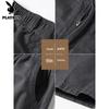 PLAYBOY Men's 100% Cotton Straight-Leg Casual Trousers