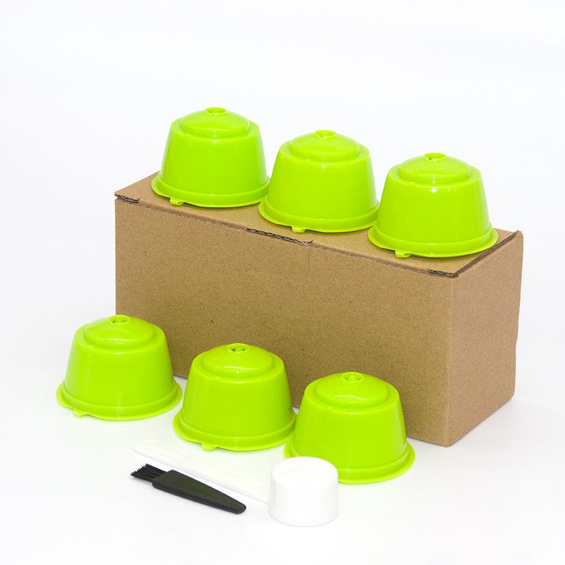 6-Pack Coffee Capsule Cups for DOLCE GUSTO with Filter Box Set