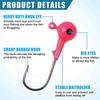 50Pcs Crank Jig Head Hooks Fishing Hook Round Ball Head Jig Hooks for Bass Fishing Trout Panfish Walleye Crappie Live Bait Jigs