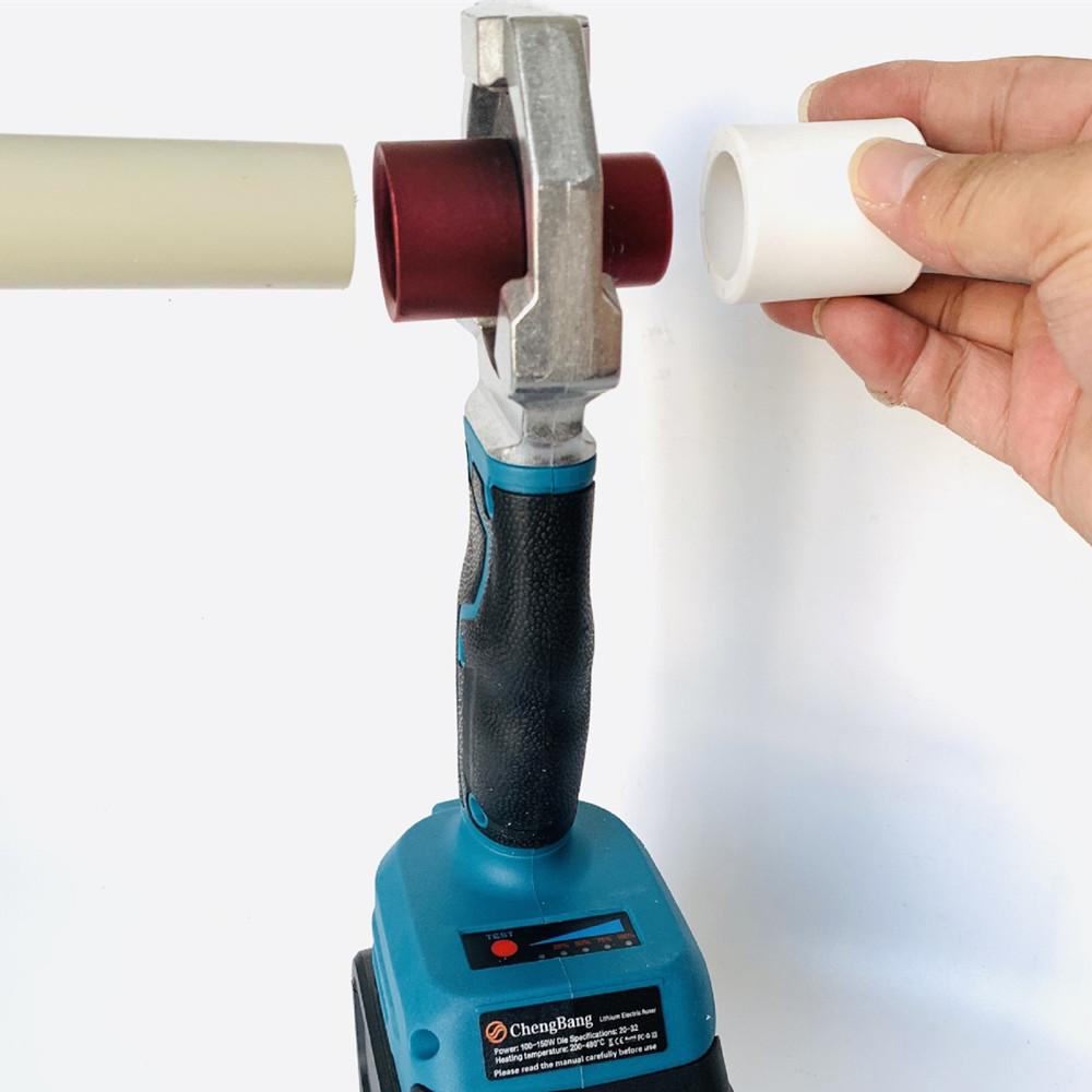 Electric  PPR / PB / PE Water Pipe Melter Rechargeable Plastic Welding Tools With Heads Cordless Hot Melt Machine