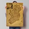 Vintage Map Ireland  Tin Poster Customized Retro Wall Art Vintage Metal Signs for Room Man Cave Setup Decorations Desk Decor