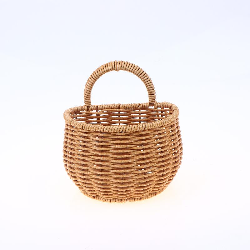 

Imitation Rattan Woven Ginger And Garlic Egg Wall Hanging Storage Basket Bathroom Wall Hanging Basket S