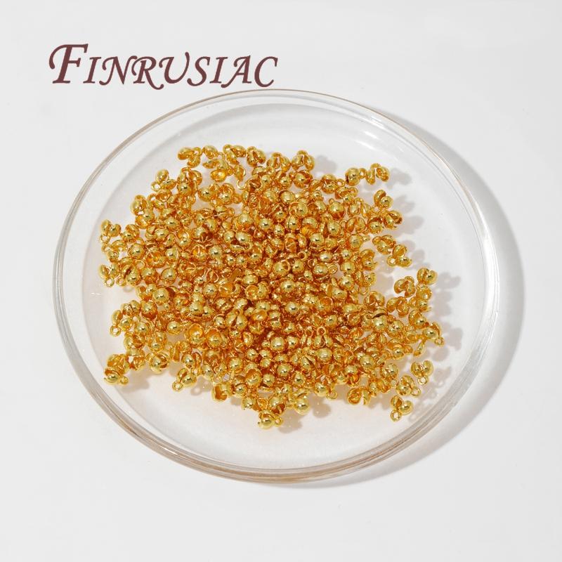 10-20 Pcs/Lot Crimp Beads 18K Gold Plated End Crimps For Jewelry Making DIY Bracelets Accessories,Bead Tip Connectors Findings