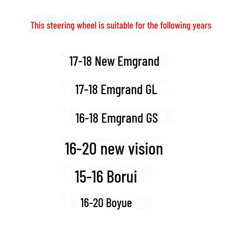 Leather Steering Wheel Cover for Emgrand GS/GL, Geely Boyue, Binyue, Vision, Borui - Custom Hand-Sewn