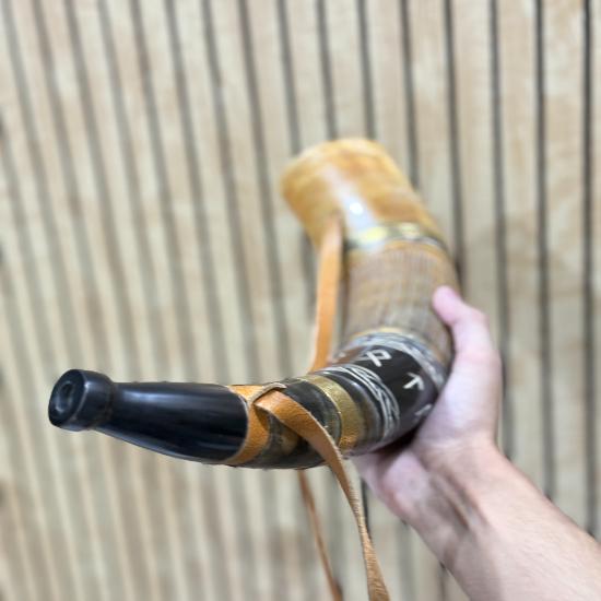 Handmade Viking Blowing Horn – Natural Horn Medieval Battle Bugle, Norse Warrior Decor, Collector Gift