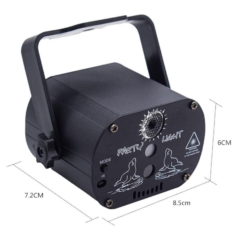 Mini Laser Stage Light Projector: 60 Patterns, Sound & Remote Control for KTV, Bar, Disco