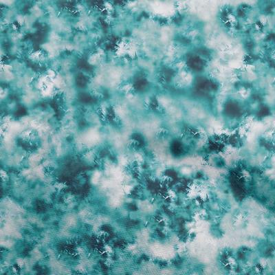 Cotton Flex Dunkelblaugrün Stoff Batik Nähmaterial Druckstoff Meterware 40 Zoll