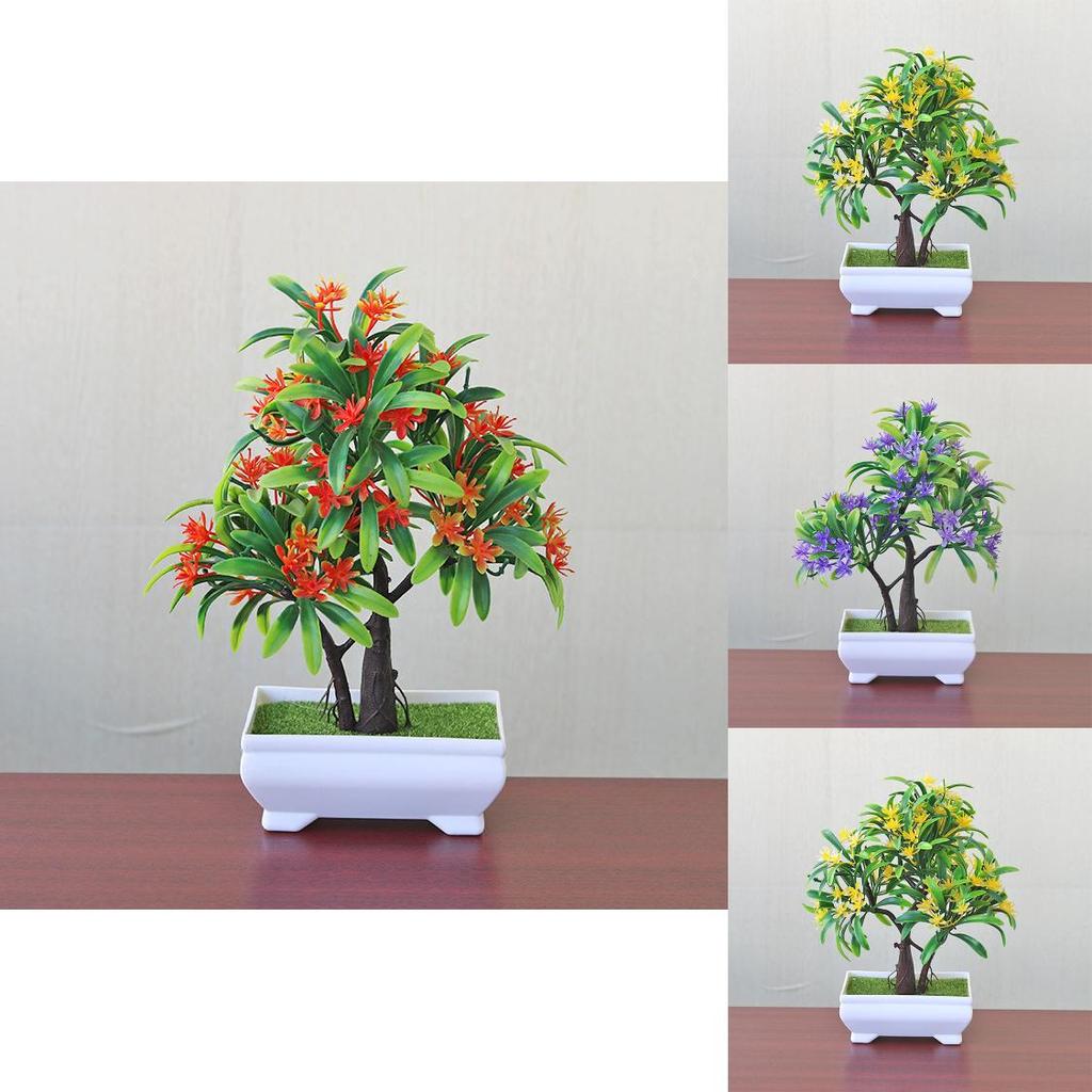 Artificial Flower Plant With Plastic Material For Home Decor And Desk Office Display
