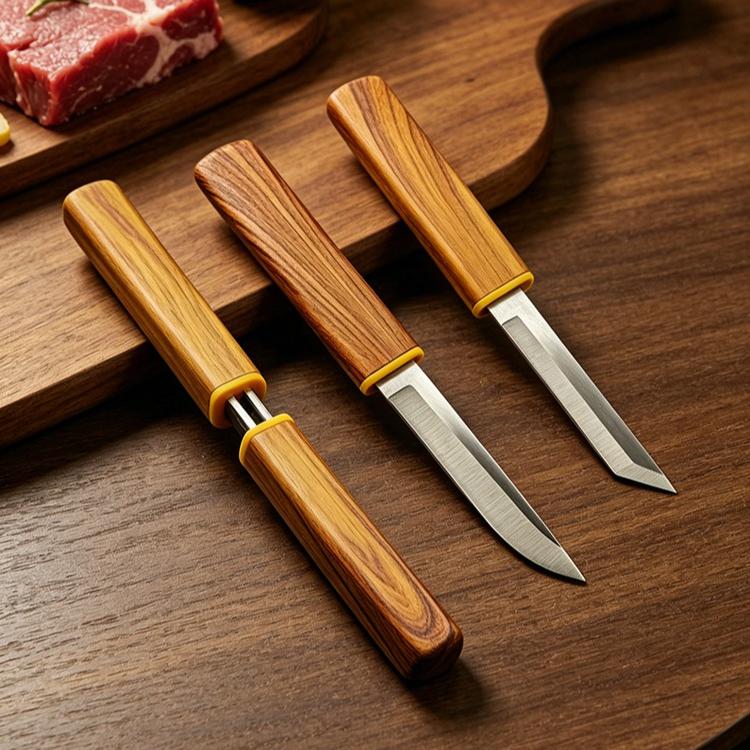 2pcs/set Stainless Steel Fruit Knife Cutter Table Knife Meat Cleaver Butcher Knives