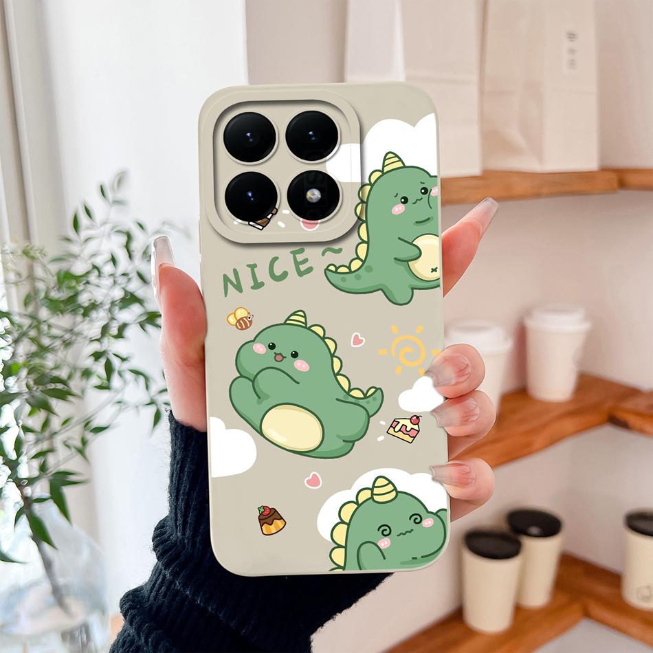 For Xiaomi 15T Pro Case For Xiaomi 17 Pro Max Cartoon Phone Back Cover Full Protection Soft Liquid Silicone Shockproof Bumper