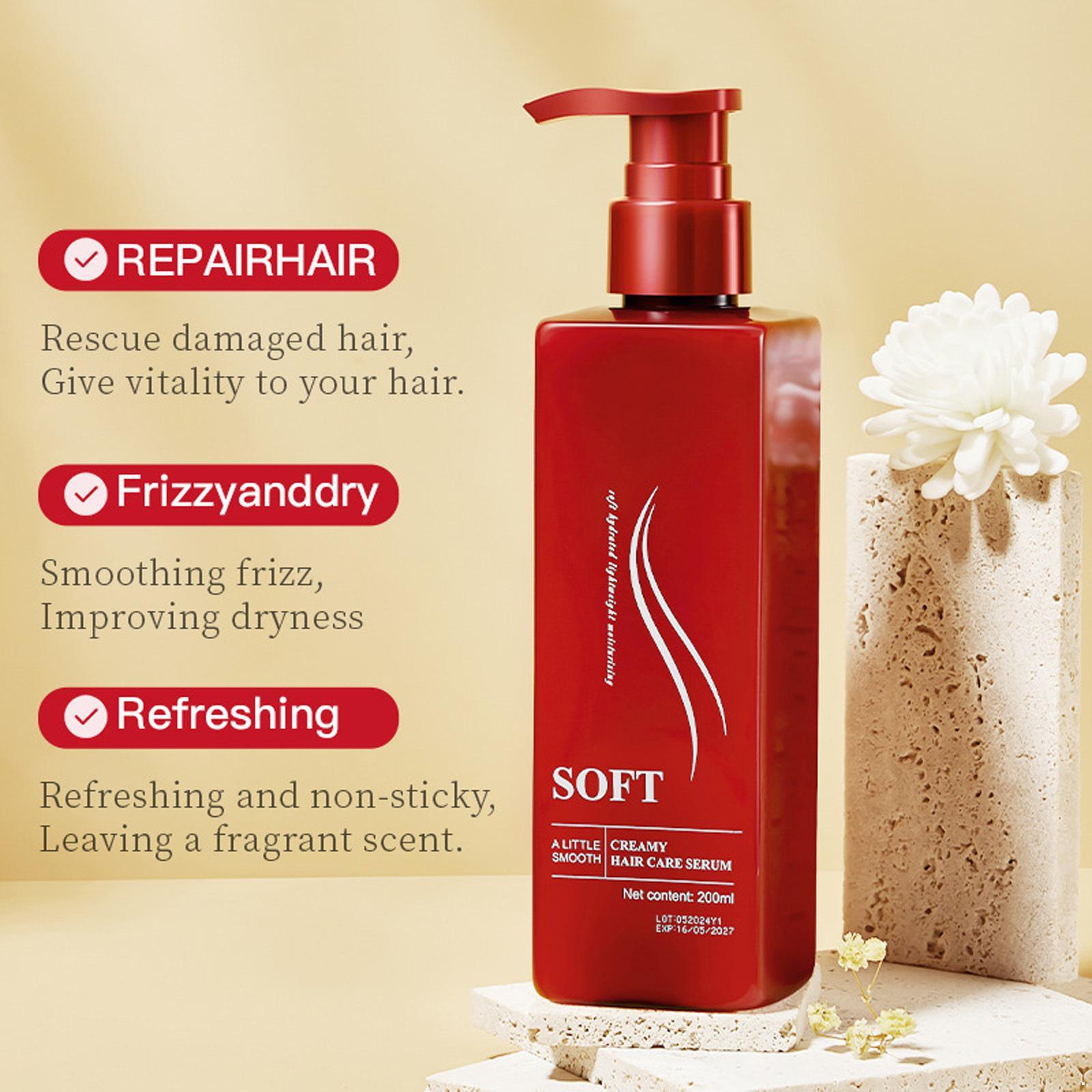 

1Pc 200ml Moisturizing Hair Serum – Reduces Frizz & Split Ends – Silky, Non-Greasy – Daily Conditioning One Size